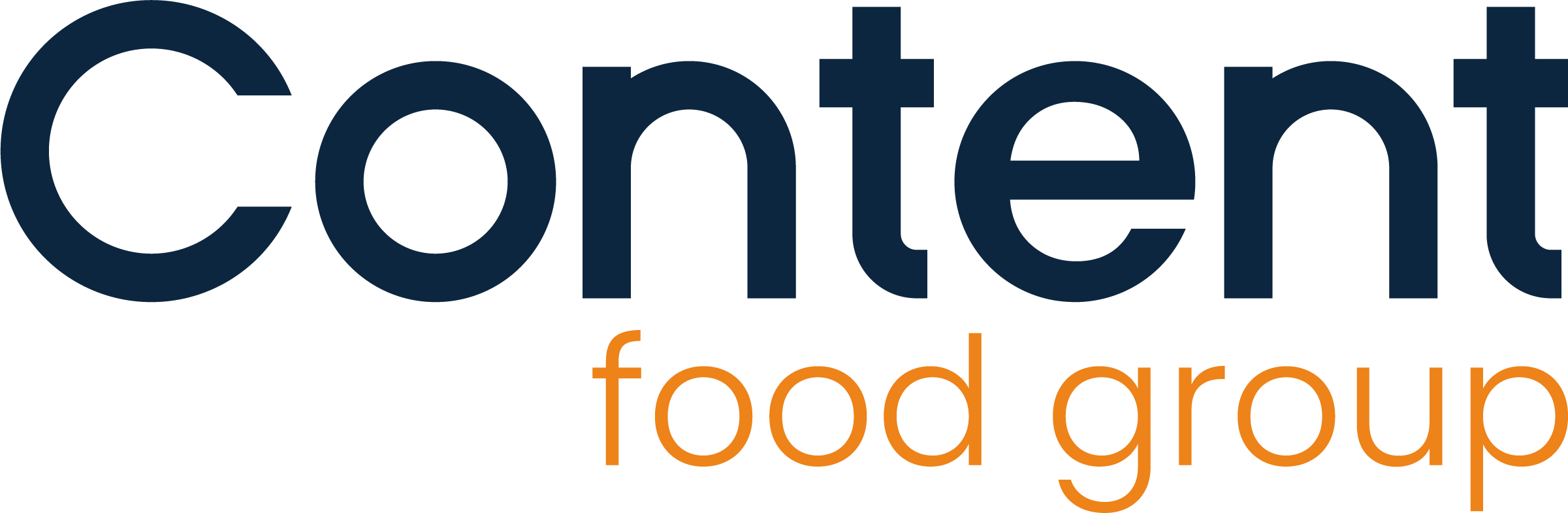 content food group logo blauw oranje